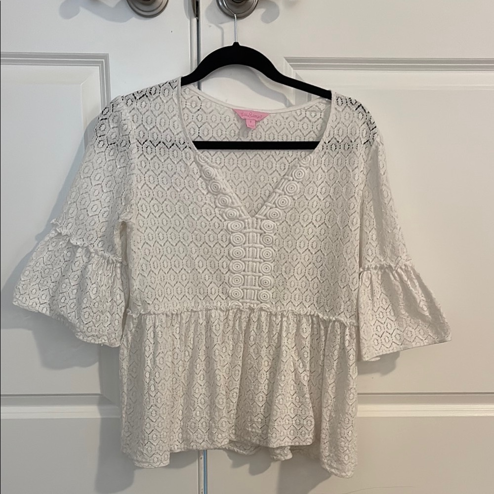 Lilly Pulitzer White Lace Women's Top